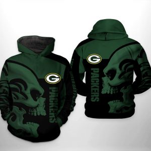 Green Bay Packers NFL Skull 3D Printed Hoodie/Zipper Hoodie