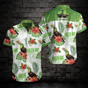 Green Day Hawaiian Shirt Summer Button Up