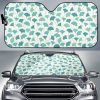 Green Ginkgo Leaves Pattern Car Auto Sun Shade