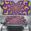 Green Hive Moving Optical Illusion Car Auto Sun Shade