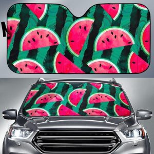 Green Striped Watermelon Car Auto Sun Shade