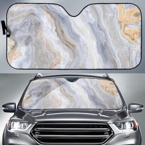 Grey Marble Car Auto Sun Shade