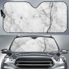 Grey Marble Texture Car Auto Sun Shade