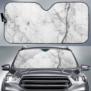 Grey Marble Texture Car Auto Sun Shade