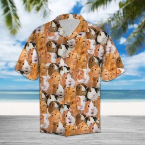 Guinea Pig Hawaiian Shirt Summer Button Up