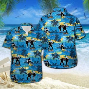 Guitar Hawaiian Shirt Summer Button Up