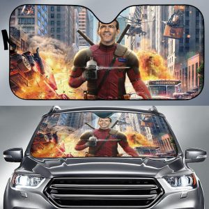 Guy Deadpools Movie Car Auto Sun Shade