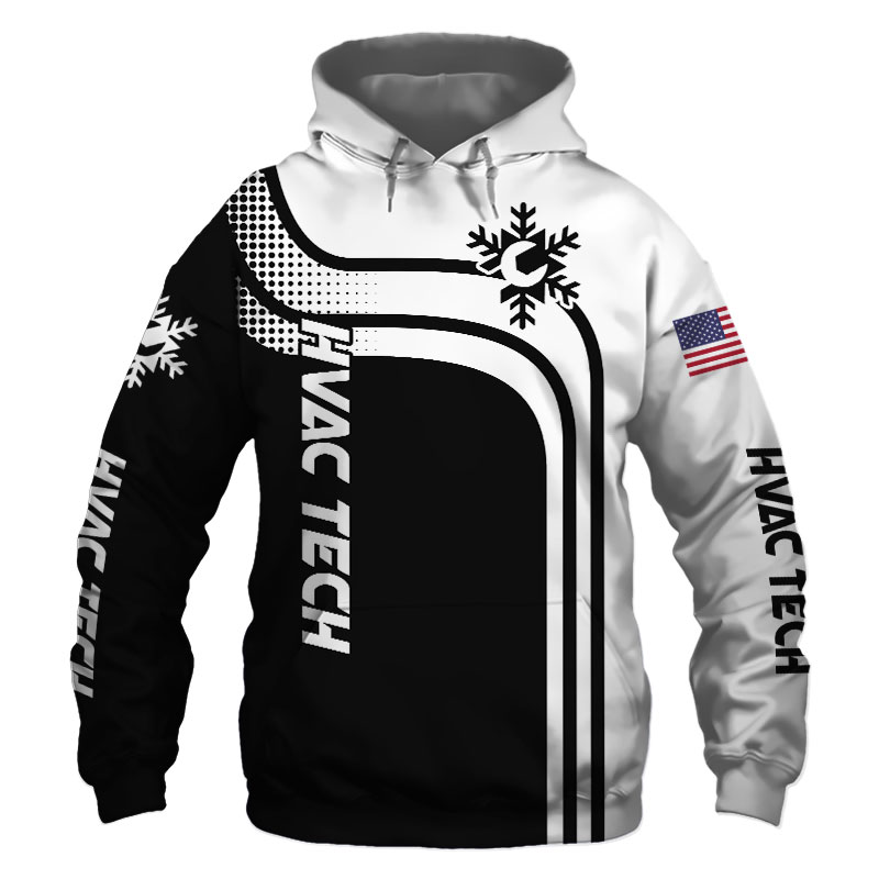 HVAC Tech Black US 3D Printed Hoodie/Zipper Hoodie HVAC Tech Black US 3D Printed Hoodie/Zipper Hoodie