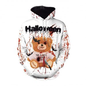 Halloween Bloody Bear 3D Printed Hoodie/Zipper Hoodie
