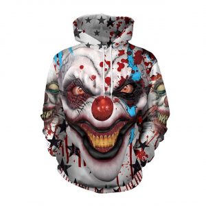 Halloween Clown Face Print 3D Printed Hoodie/Zipper Hoodie