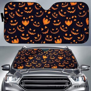 Halloween Pattern Pumpkin Car Auto Sun Shade