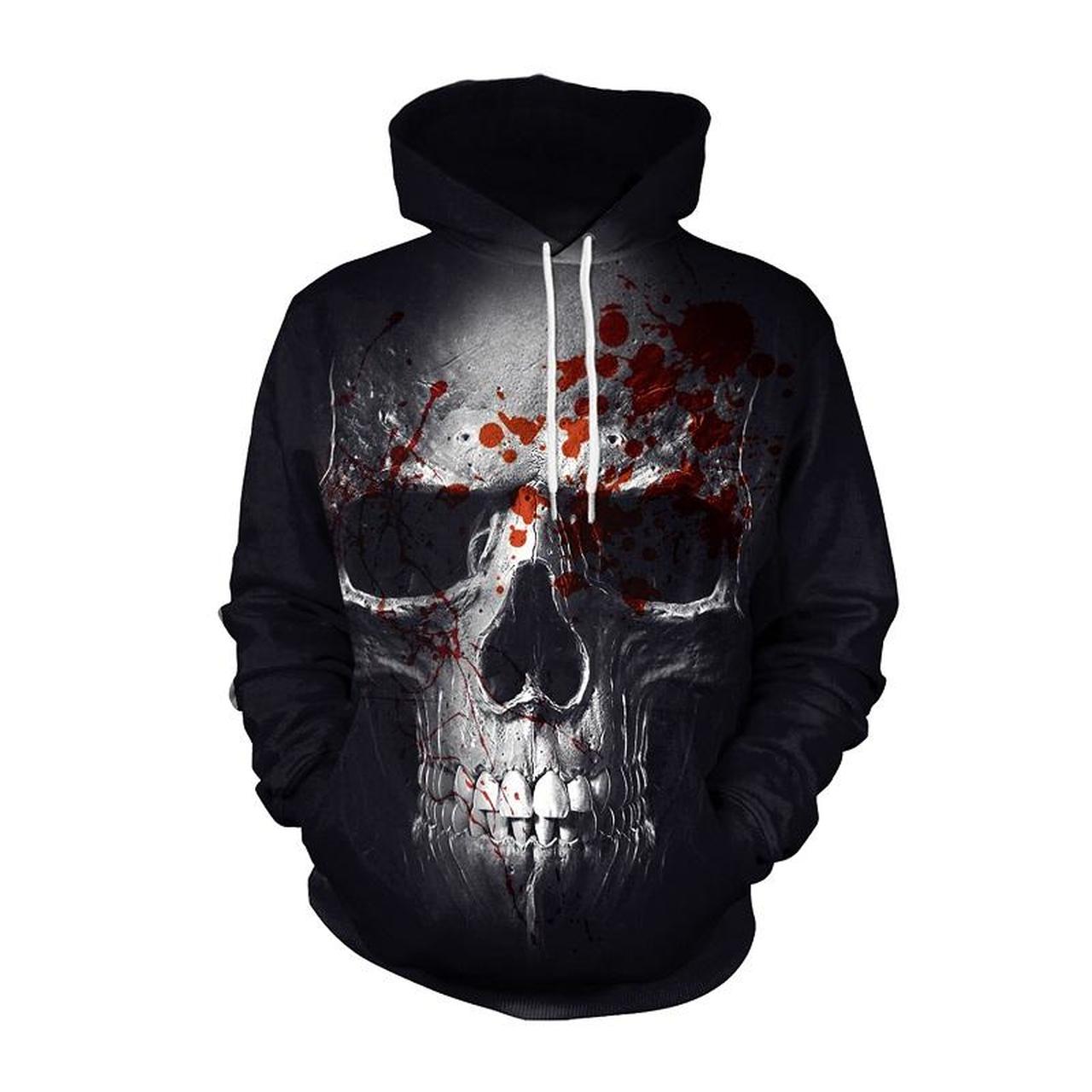 Halloween Skull 3D Printed Hoodie/Zipper Hoodie Halloween Skull 3D Printed Hoodie/Zipper Hoodie