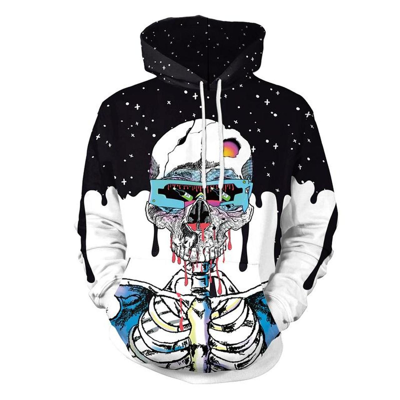 Halloween Skull And Skeleton 3D Printed Hoodie/Zipper Hoodie Halloween Skull And Skeleton 3D Printed Hoodie/Zipper Hoodie