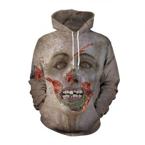 Halloween Zombie Face Print 3D Printed Hoodie/Zipper Hoodie