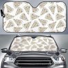 Hand Drawn Pizza Pattern Car Auto Sun Shade