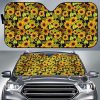 Hand Drawn Sunflower Car Auto Sun Shade