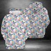 Happy Flamingo 3D Printed Hoodie/Zipper Hoodie
