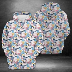 Happy Flamingo 3D Printed Hoodie/Zipper Hoodie