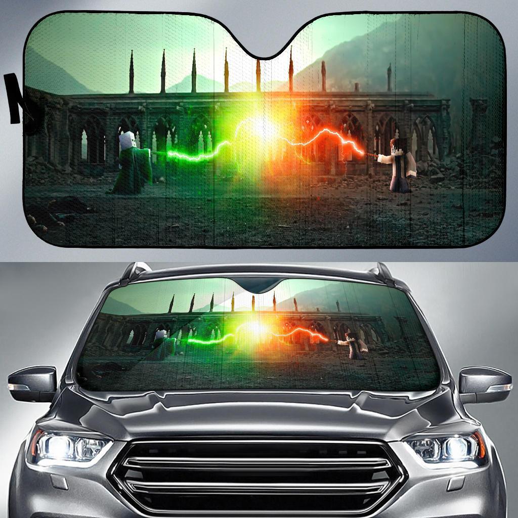 Harry Potter Death Fight Movie Car Auto Sun Shade Harry Potter Death Fight Movie Car Auto Sun Shade
