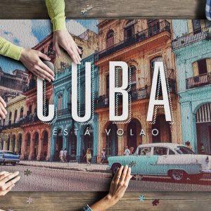 Havana, Cuba Vintage Car And Buildings Jigsaw Puzzle Set