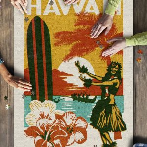 Hawai’I Woodblock Jigsaw Puzzle Set