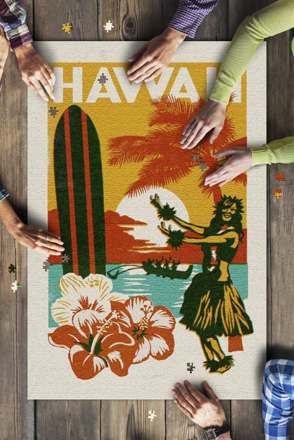 Hawai’I Woodblock Jigsaw Puzzle Set