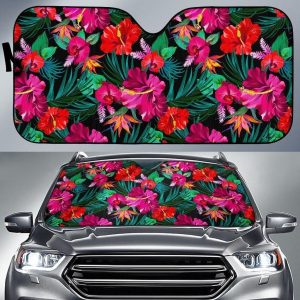 Hawaii Floral Flowers Car Auto Sun Shade