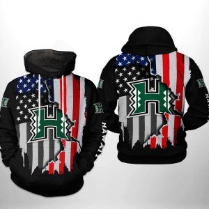 Hawaii Rainbow Warriors NCAA US Flag 3D Printed Hoodie/Zipper Hoodie