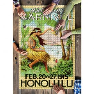 Hawaii Vintage Postcard Jigsaw Puzzle Set