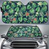 Hawaiian Tropical Leaves Car Auto Sun Shade