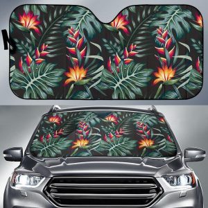 Hawaiian Tropical Plants Car Auto Sun Shade