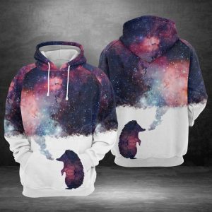 Hedgehog Galaxy 3D Printed Hoodie/Zipper Hoodie