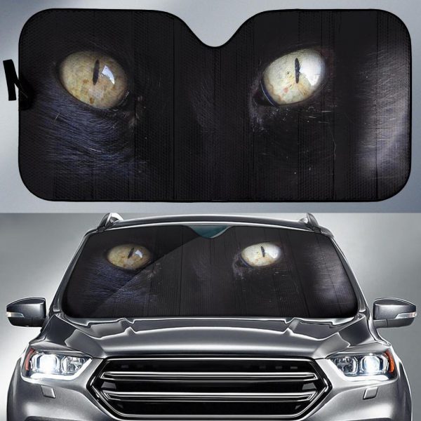 Hell Cat Eyes Car Auto Sun Shade