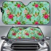 Hibiscus Plumeria Flowers Car Auto Sun Shade
