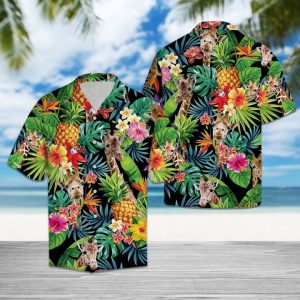 Hiding Giraffe Hawaiian Shirt Summer Button Up