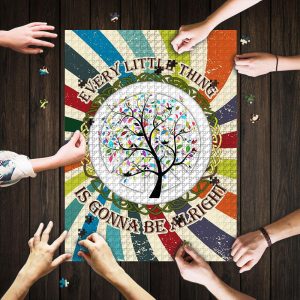 Hippie Every Little Thing Is Gonna Be Alright Jigsaw Puzzle Set