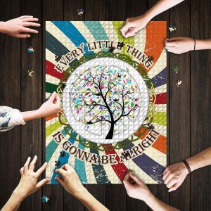 Hippie Every Little Thing Is Gonna Be Alright Jigsaw Puzzle Set