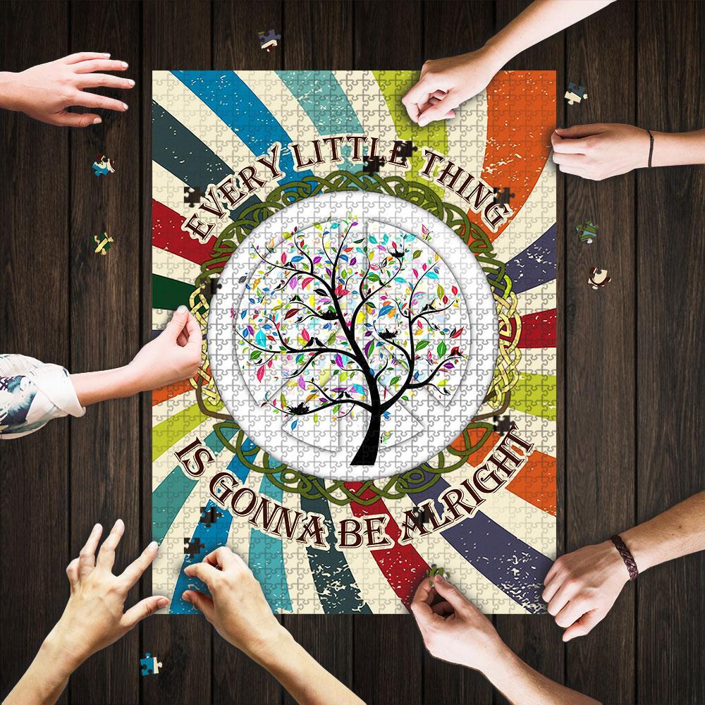 Hippie Every Little Thing Is Gonna Be Alright Jigsaw Puzzle Set Hippie Every Little Thing Is Gonna Be Alright Jigsaw Puzzle Set