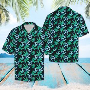Hippie Leaves Hawaiian Shirt Summer Button Up