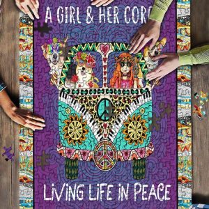 Hippie, Living Life In Peace Jigsaw Puzzle Set