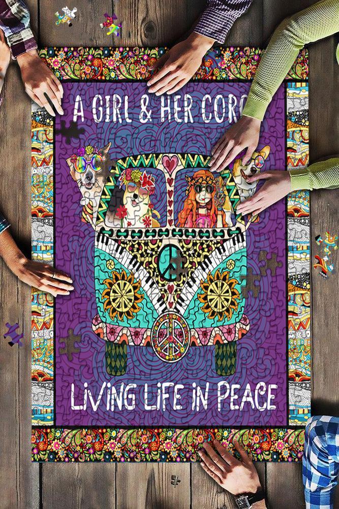 Hippie, Living Life In Peace Jigsaw Puzzle Set