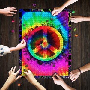 Hippie Peace And Love Jigsaw Puzzle Set