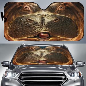 Hippo Face Car Auto Sun Shade