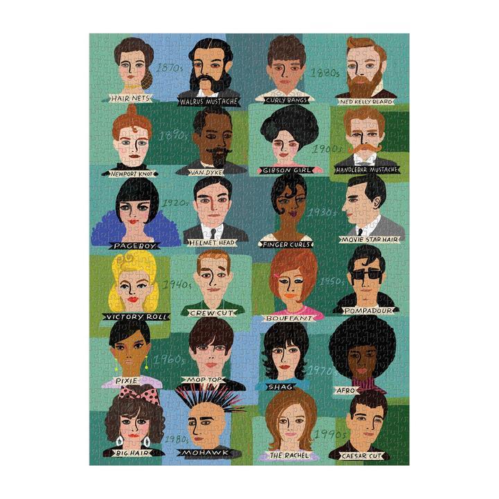 History Of Hairdos Jigsaw Puzzle Set History Of Hairdos Jigsaw Puzzle Set