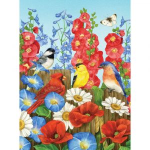 Hollyhock Fence Jigsaw Puzzle Set