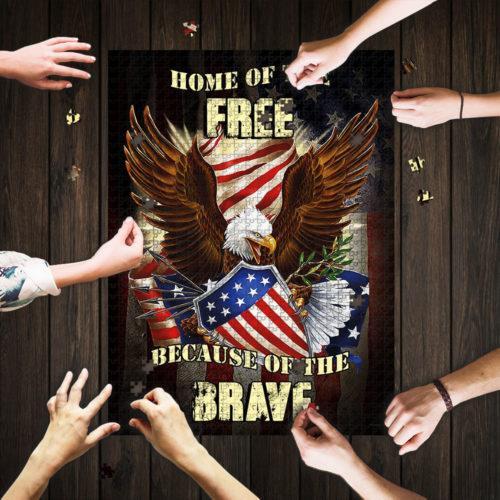 Home Of The Free Because Of The Brave Jigsaw Puzzle Set Home Of The Free Because Of The Brave Jigsaw Puzzle Set