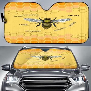 Honey Bees Car Auto Sun Shade