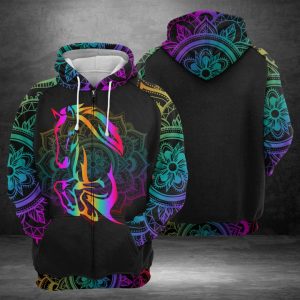 Horse 3D Printed Hoodie/Zipper Hoodie