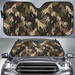 Horse Camo Camouflage Pattern Car Auto Sun Shade