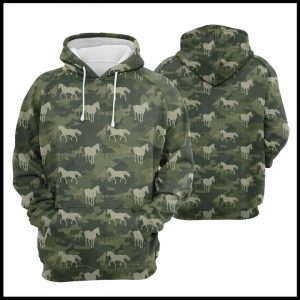 Horse Camo Pattern 3D Printed Hoodie/Zipper Hoodie